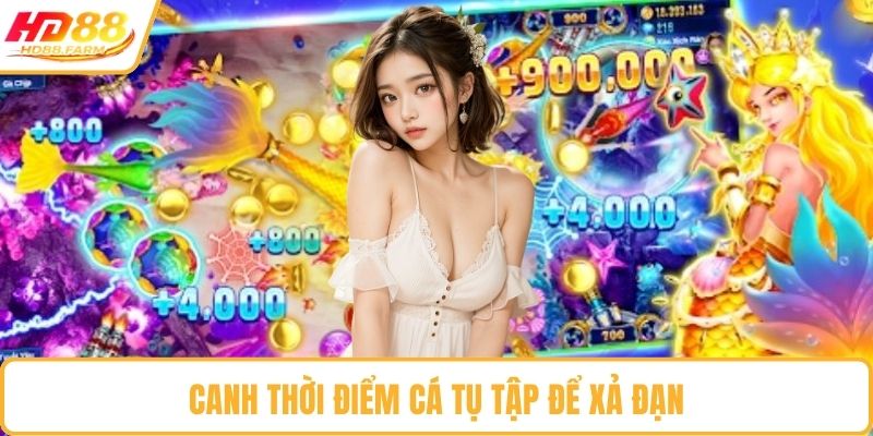 Canh thời điểm cá tụ tập để xả đạn