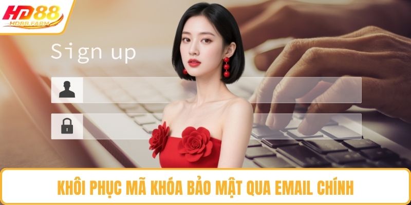 Khôi phục mã khóa bảo mật qua email chính