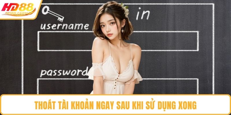 Thoát tài khoản ngay sau khi sử dụng xong